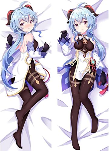 Für Genshin Impact Genshin Impact Ganyu Body Kissenbezug Kissenhülle,Anime Pillowcase Doppelseitige Umarmungskissen Bezug,Anime Doppelseitige Muster Kissenbezug Körper,2wt(2waytricot)-50cm*150cm von TYDEEY