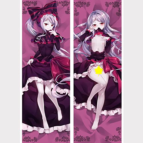 Für Genshin Impact OVERLORD Shalltear Bloodfallen Body Kissenbezug Kissenhülle,Anime Pillowcase Doppelseitige Umarmungskissen Bezug,Anime Doppelseitige Muster Kissenbezug Körper,Peachskin-60cm*180cm von TYDEEY