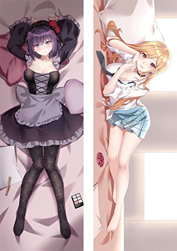 Für My Dress-Up Darling Kitagawa Marin Body Kissenbezug Kissenhülle,Anime Pillowcase Doppelseitige Umarmungskissen Bezug,Anime Doppelseitige Muster Kissenbezug Körper Umarmungskissen Kissenbezug von TYDEEY