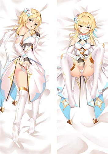 TYDEEY Für Genshin Impact Lumine Body Kissenbezug Kissenhülle,Anime Pillowcase Doppelseitige Umarmungskissen Bezug,Anime Doppelseitige Muster Kissenbezug Körper,2wt(2waytricot)-50cm*150cm von TYDEEY