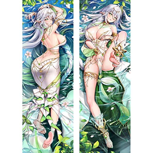 TYDEEY Für Genshin Impact Nahida Body Kissenbezug Kissenhülle,Anime Pillowcase Doppelseitige Umarmungskissen Bezug,Anime Doppelseitige Muster Kissenbezug Körper,2wt(2waytricot)-50cm*150cm von TYDEEY