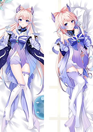 TYDEEY Für Genshin Impact Sangonomiya Kokomi Body Kissenbezug Kissenhülle,Anime Pillowcase Doppelseitige Umarmungskissen Bezug,Anime Doppelseitige Muster Kissenbezug Körper,Peachskin-50cm*150cm von TYDEEY