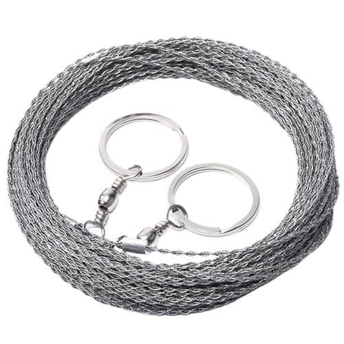 1-3M Outdoor Handgezogene Seilsäge Tragbare Edelstahldrahtsäge Manuelle Schneidkette Camping Wandern Überleben Holzbearbeitungswerkzeuge(1M) von TYDHGSE