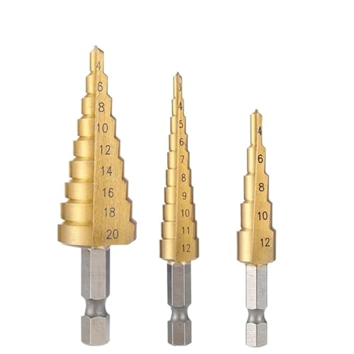 1 Stück 3-12mm 4-12mm 4-20mm HSS Gerade Nut Schritt Titan Beschichtet Holz Metall Loch Cutter Kern Bohrer(24/613#) von TYDHGSE