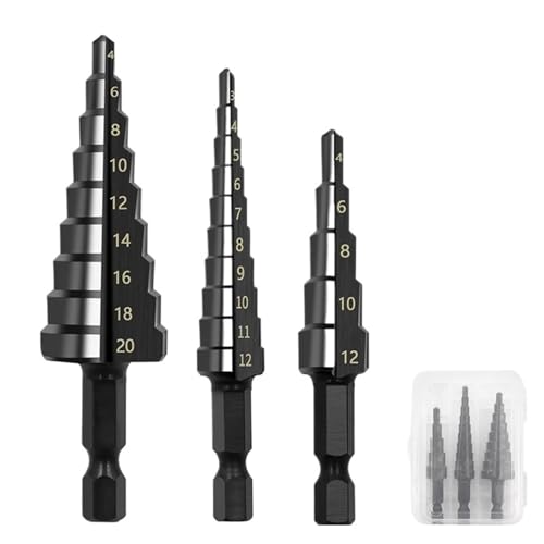 1 Stück 3-12mm 4-12mm 4-20mm HSS Gerade Nut Schritt Titan Beschichtet Holz Metall Loch Cutter Kern Bohrer(Light purple) von TYDHGSE