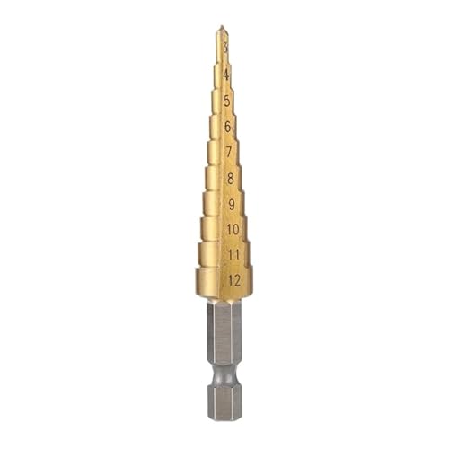 1 Stück 3-12mm 4-12mm 4-20mm HSS Gerade Nut Schritt Titan Beschichtet Holz Metall Loch Cutter Kern Bohrer(Mustard) von TYDHGSE
