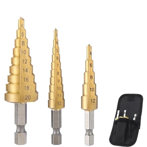 1 Stück 3-12mm 4-12mm 4-20mm HSS Gerade Nut Schritt Titan Beschichtet Holz Metall Loch Cutter Kern Bohrer(P2/613) von TYDHGSE
