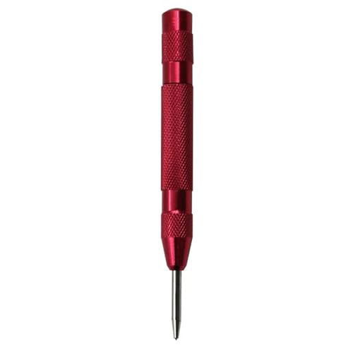 1 Stück Automatischer Körnerdorn Holzbearbeitungswerkzeuge Federbelastete Markierung Metallbohrer Holzpresse Dent Marker Tool(Red) von TYDHGSE