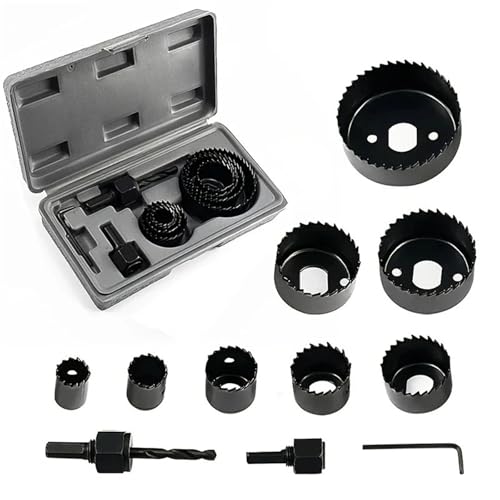 11-teiliges Lochsägen-Set Aus Kohlenstoffstahl, Metall, Kreisbohrmaschine, Lochschneider For Holz, PVC Und Kunststoff von TYDHGSE