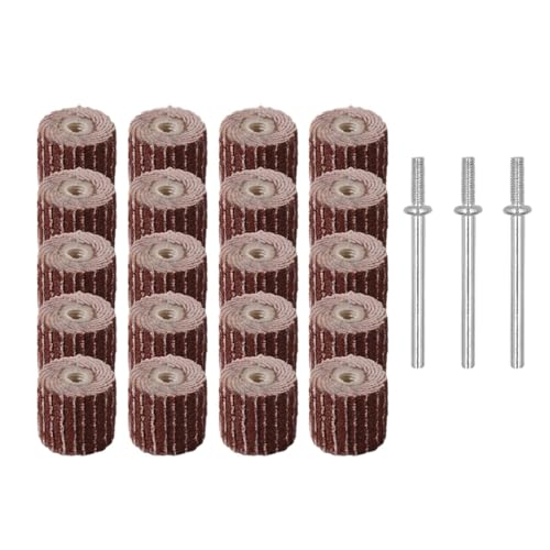 23 Stücke 10mm Klappe Schleifen Räder For Schleifmittel Die Grinder Flapper Sander Bohrer Dreh Werkzeug(80grit) von TYDHGSE