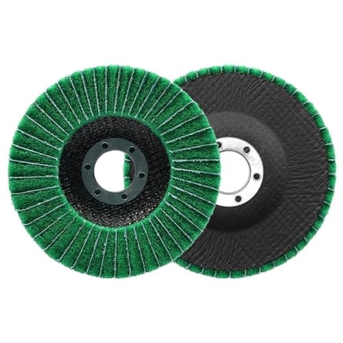 4,5 "115mm Nylon Faser Klappe Polieren Rad Disc 120 Grit For Winkel Grinder For Holz Metall Polieren(1 piece) von TYDHGSE