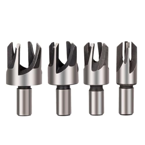 4 Stücke Holzbearbeitung Kork Bohrer Bit Holz Stecker Cutter Multifunktionale Schneiden Werkzeug Konische Kegel Punch Werkzeug Hand Bohrer Werkzeuge(Claws) von TYDHGSE