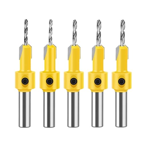 5/7 Stück 8mm 10mm Holzbearbeitung Senker Bohrer Perforator Legierung Kopf Loch Holz Schraube Montage Schritt(5PCS 8mm) von TYDHGSE