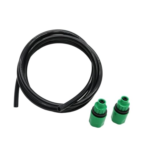 Gartenbewässerung Schwarzer Schlauch 8/11 Mm Flexibles Wasserrohr 3/8" Rohr Mit Schnellverbinder 1 Set(5m Set) von TYDHGSE