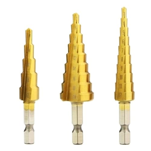 HSS Titan Stufenbohrer For Metall Holz Hochgeschwindigkeits-Set Elektrowerkzeuge 3-12 4-12 4-20 4-32 Mm(3-12 4-12 4-20) von TYDHGSE