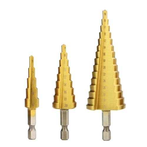 HSS Titan Stufenbohrer For Metall Holz Hochgeschwindigkeits-Set Elektrowerkzeuge 3-12 4-12 4-20 4-32 Mm(4-12 4-20 4-32) von TYDHGSE