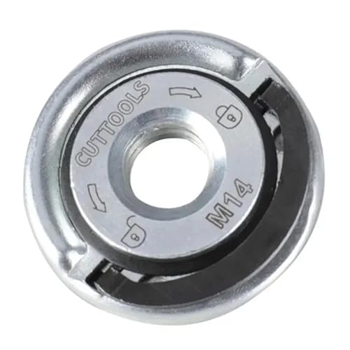 Selbstsichernde Pressplatte Grinder Schnellspannflanschmutter Power Chuck Werkzeuge M14 Gewinde Winkelschleifer Selbstsichernde Pressplatte Grinder Schnellspannflanschmutter Power Chuck Werkzeuge M14 Gewinde Winkelschleifer von TYDHGSE