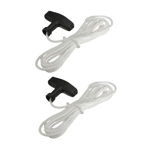 TYDHGSE 1,2 M/3 M Startschnur Schnur Starter Zugschnur Seil Mit Zuggriff 4 Mm Generator Zugschnur Rasenmäher Zubehör(120CM 2PCS) von TYDHGSE