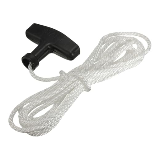 TYDHGSE 1,2 M/3 M Startschnur Schnur Starter Zugschnur Seil Mit Zuggriff 4 Mm Generator Zugschnur Rasenmäher Zubehör(300CM) von TYDHGSE