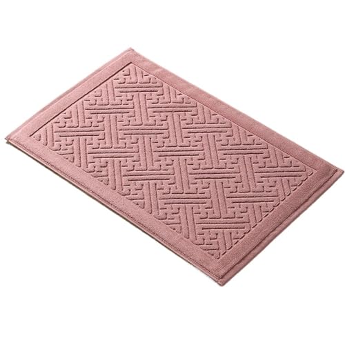 TYDHGSE 1 Stück Boden Handtuch Matte Weiß Rot Blau Teppich SPA Bad Zimmer Matte 100% Baumwolle Qualität Verdicken Badewanne Dekor(Gudian pink) von TYDHGSE