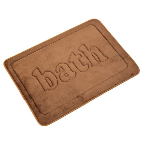 TYDHGSE 1 Stück Rutschfester Badezimmerboden, Weiches Badezimmer, Saugfähiges Bad, Dicke Samt-Türmatte, Heimdekorationsteppich, Badeteppich(Coffee,400MMx600MM) von TYDHGSE