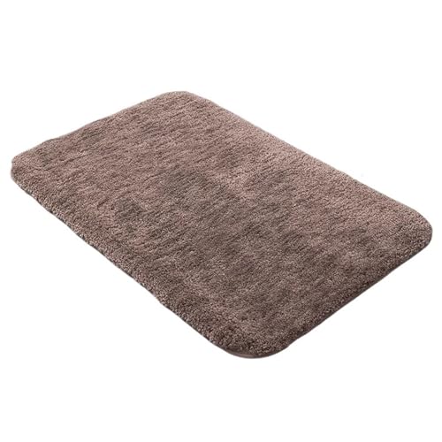 TYDHGSE 1 Stück Super Absorption Bad rutschfeste Badezimmer Teppich Teppiche Weichen Boden for Schlafzimmer Toilette Teppich Fußmatte Lange Nachttischmatte 5 Größen(Coffee,About 80x100cm) von TYDHGSE