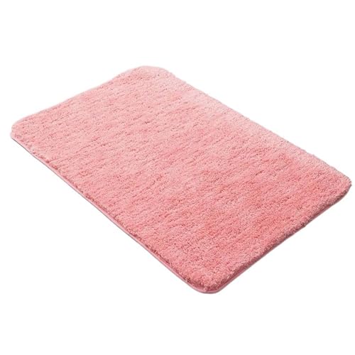 TYDHGSE 1 Stück Super Absorption Bad rutschfeste Badezimmer Teppich Teppiche Weichen Boden for Schlafzimmer Toilette Teppich Fußmatte Lange Nachttischmatte 5 Größen(Pink,About 40x60cm) von TYDHGSE