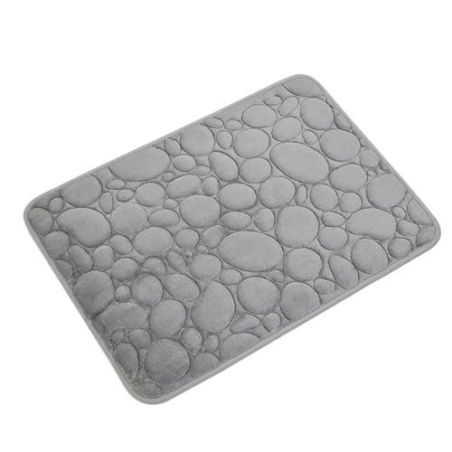 TYDHGSE 1 Stück Weiche Und rutschfeste, Schnell Trocknende Badematte, Wasserabsorbierender Duschteppich for Den Haushalt, Badezimmerzubehör(Light Gray) von TYDHGSE