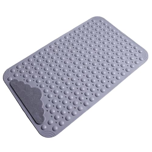 TYDHGSE 1 Stücke Anti-rutsch TPE Badematten Rechteck Weiche Dusche Badezimmer Massage Matte Saugnapf rutschfeste Badewanne Teppich(Gray,40x70cm) von TYDHGSE