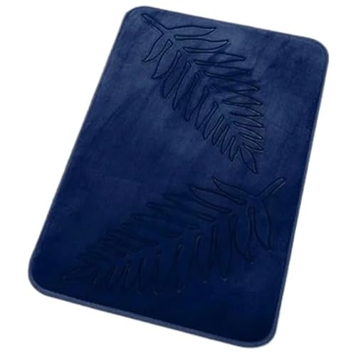 TYDHGSE 1 Stücke Memory Foam Badezimmermatte Teppich Supersoft Absorbent Badezimmermatte Schnelltrocknend rutschfest Waschbar(Navy 50x80cm) von TYDHGSE