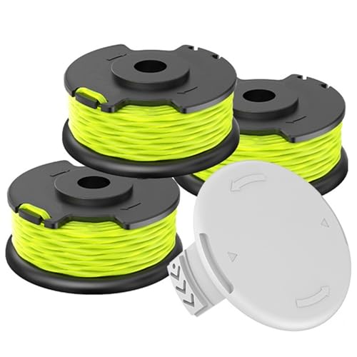 TYDHGSE 3 Stücke Ersatz Rasenmäher Spule Trimmer Spule Linie Fit for (Wie In Der Abbildung Gezeigt) RAC143 36V Gras Trimmer Spule Abdeckung von TYDHGSE