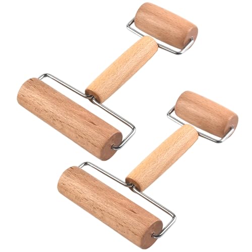 2 Stück Nudelholz, Nudelholz Aus Holz Mit Rädern, Teigroller Mit Zwei Enden, Nudelholz Zum Backen, Teigverteiler, Küchenbackutensilien 2 Stück Nudelholz, Nudelholz Aus Holz Mit Rädern, Teigroller Mit Zwei Enden, Nudelholz Zum Backen, Teigverteiler, Küchenbackutensilien von TYFGRT