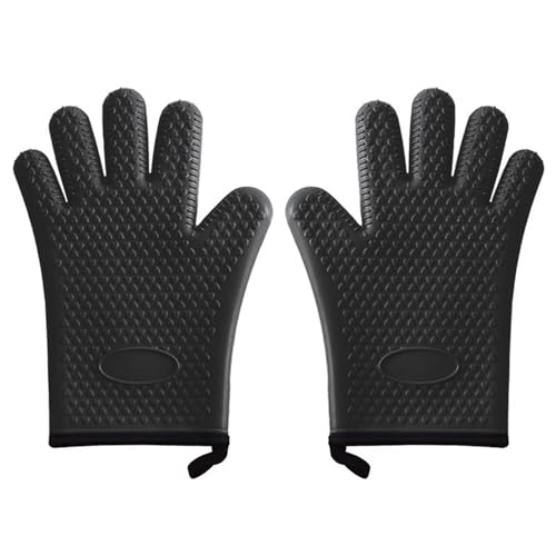 2 Stück Silikon-Isolierhandschuhe, Rutschfeste Küchenhandschuhe, Back-Verbrühungsschutzhandschuhe, Küchen-Isolierhandschuhe, Ofenhandschuhe, Küchenzubehör von TYFGRT