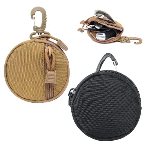 2 Stück Mini Runde Aufbewahrungstasche, Hundesnacktasche, Kopfhörertasche, Münzgeldbörse, Multifunktionale Aufbewahrungstasche, Tragbare Aufbewahrungstasche, Outdoor-Hängetasche von TYFGRT