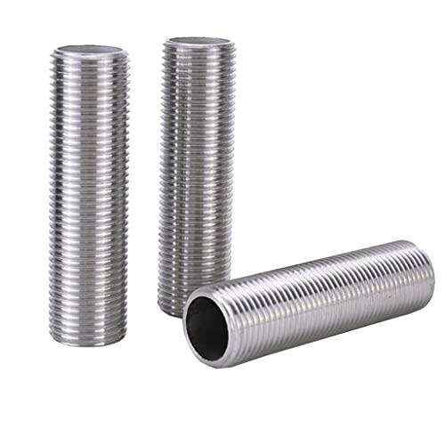1 Stück 304ss Vollgewinde-Nippelrohrverschraubung – Größen 1/4 bis 1 Zoll, Länge 50/75/100 mm, korrosionsbeständig(1-1/2" L=50mm) von TYGIYY
