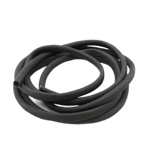 1 Stück geflochtene Glasfaserhülle – 1 m und 5 m Länge, 1–40 mm Innendurchmesser, gewebte geteilte Ummantelung for Schutz und zur Isolierung von Kabeln(Black,8MMx1M) von TYGIYY
