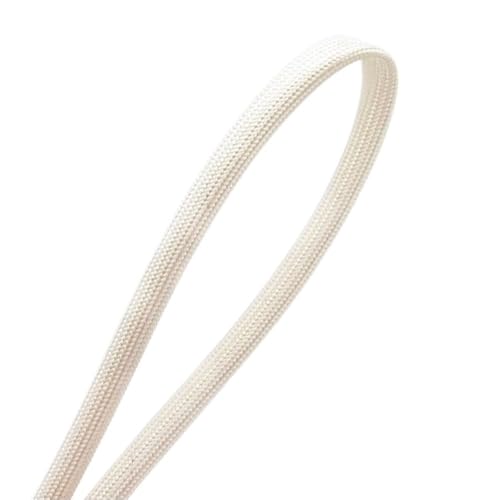 1 Stück geflochtene Glasfaserhülle – 1 m und 5 m Länge, 1–40 mm Innendurchmesser, gewebte geteilte Ummantelung for Schutz und zur Isolierung von Kabeln(WHITE,2MMx1M) von TYGIYY