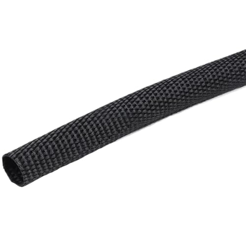 Flammhemmendes Glasfaser-Kabelschutzrohr – hitzebeständig bis 200 °C, zur Geräusch- und Vibrationsreduzierung, 1 Stück(Black,3mm x 5M) von TYGIYY