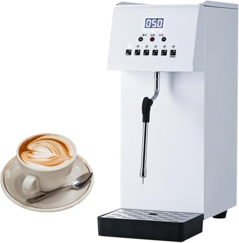Kommerzieller Milchaufschäumer Und Dampfgarer, 2500 W, 6 L Fassungsvermögen, Automatischer Dampfmilch-Blasenbereiter, Mit LED-Anzeige, Mehrzweck-Elektro-Dampfwärmer, Kaffeeheizgerät von TYH