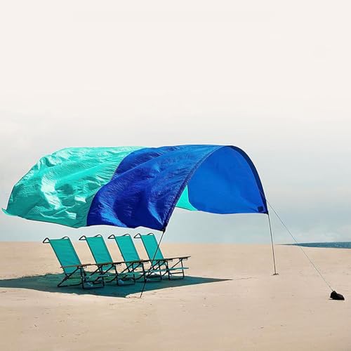 Leichtes Stranddach, 3 X 5 M Tragbarer Sonnenschutz Für 3–4 Personen, Mit Aluminiumstange, Strandschatten, Strand, Camping, Picknick Leichtes Stranddach, 3 X 5 M Tragbarer Sonnenschutz Für 3–4 Personen, Mit Aluminiumstange, Strandschatten, Strand, Camping, Picknick von TYH