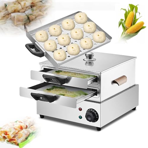 Reisnudelrollen-Dampfgarer, Kommerzieller Reisnudelrollen-Maker Mit Dampfschale, 2-lagiger Reisnudelrollen-Maker Aus Edelstahl, Perfekt Für Den Privaten/gewerblichen Gebrauch von TYH