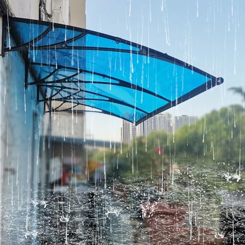 Moderne Polycarbonat-Fenstermarkise, Haustürvordach, Außentürmarkise mit Aluminiumhalterung, stummes Gartenmarkise, Terrassenüberdachung, Sonnenlichtschutz, UV-Regen- und Schneeschutz von TYHAYJYK