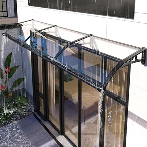 Outdoor Dach Terrasse Vordächer Markisen für Türen Polycarbonat Fenster Markise Tür Vordach Außen Moderne Aluminiumhalterung Haustür Vordach UV Regen Schnee Schutz Garten von TYHAYJYK