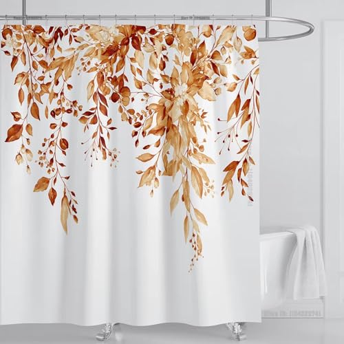 TYHKXAI Smaragdgrüner Eukalyptus-Duschvorhangstoff, Aquarell-Pflanzenblätter mit floralem Badezimmer-Duschvorhang-Set mit Haken 200x160cm/BxH TYHKXAI Smaragdgrüner Eukalyptus-Duschvorhangstoff, Aquarell-Pflanzenblätter mit floralem Badezimmer-Duschvorhang-Set mit Haken 200x160cm/BxH von TYHKXAI