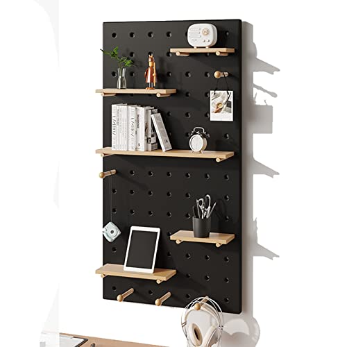 Schwarzer Holz-Stecktafel-Wandorganisator für Zuhause/Bastelraum/Büro, robustes, modulares Display-Aufbewahrungsregal mit Zubehör, Stecktafel-Kombinationsset (Größe: 60 x 120 cm/23,6 x 47,2 Zoll) Schwarzer Holz-Stecktafel-Wandorganisator für Zuhause/Bastelraum/Büro, robustes, modulares Display-Aufbewahrungsregal mit Zubehör, Stecktafel-Kombinationsset (Größe: 60 x 120 cm/23,6 x 47,2 Zoll) von TYLDBNF