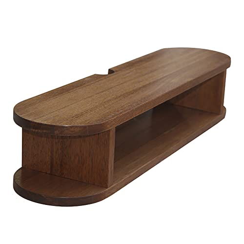 TYLDBNF Schwebender TV-Ständer, TV-Schrank, offenes Aufbewahrungsdesign, Set-Top-Box aus massivem Holz, wandmontierter TV-Schrank mit Drahtloch, verwendet im Medienraum, Unterhaltungsraum von TYLDBNF