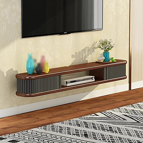 TYLDBNF Schwebender TV-Ständer, schwebender TV-Schrank, Medienkonsole im Schiebetür-Design mit Kabellöchern, verwendet als Wandständer im Wohnzimmer-Hintergrund von TYLDBNF