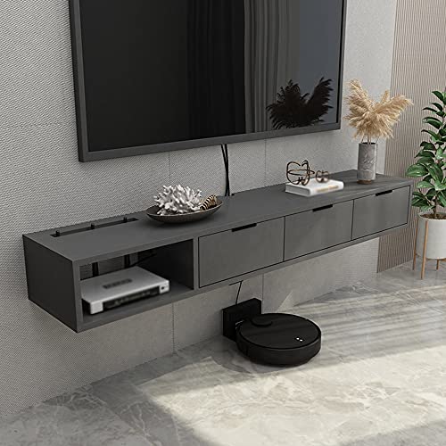 TYLDBNF Schwebender TV-Ständer, schwebender TV-Schrank, Schubladenaufbewahrung, wandmontierter TV-Schrank aus Holz mit Drahtloch, für Schlafzimmer, Arbeitszimmer und Büro TYLDBNF Schwebender TV-Ständer, schwebender TV-Schrank, Schubladenaufbewahrung, wandmontierter TV-Schrank aus Holz mit Drahtloch, für Schlafzimmer, Arbeitszimmer und Büro von TYLDBNF