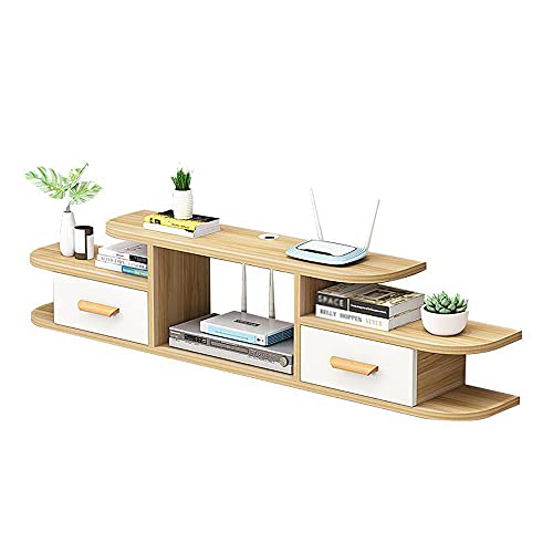 TYLDBNF Schwebender TV-Ständer, schwebender TV-Ständer, Wand-TV-Schrank mit abgerundeten Ecken, hängender Wandschrank, Set-Top-Box-Rack für Wohnzimmer und Schlafzimmer von TYLDBNF