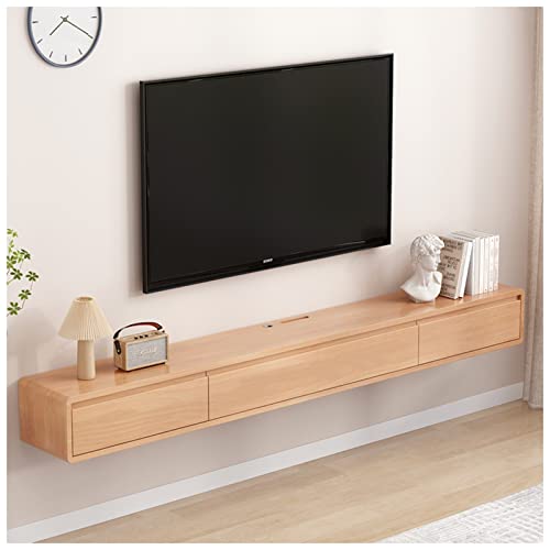 TYLDBNF Schwebender TV-Ständer, schwebender TV-Ständer, wandmontierter TV-Schrank, hängende Unterhaltungs-Media-Center-Aufbewahrungskonsole mit Tür und Stauraum von TYLDBNF